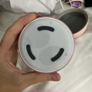 Pink and White Portable Bluetooth Speaker